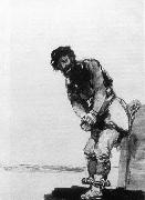 Francisco de goya y Lucientes Chained Prisoner oil on canvas